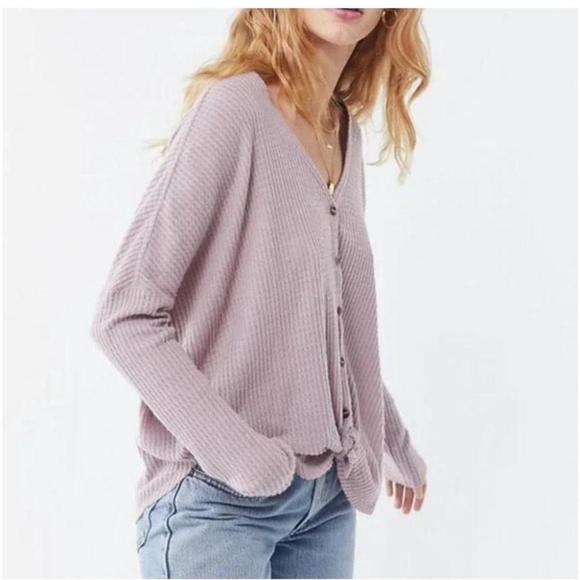 Urban Outfitters Tops - Urban autfitter out fron under jojo rosa M Oversized Waffle Knit Long Sleeve The